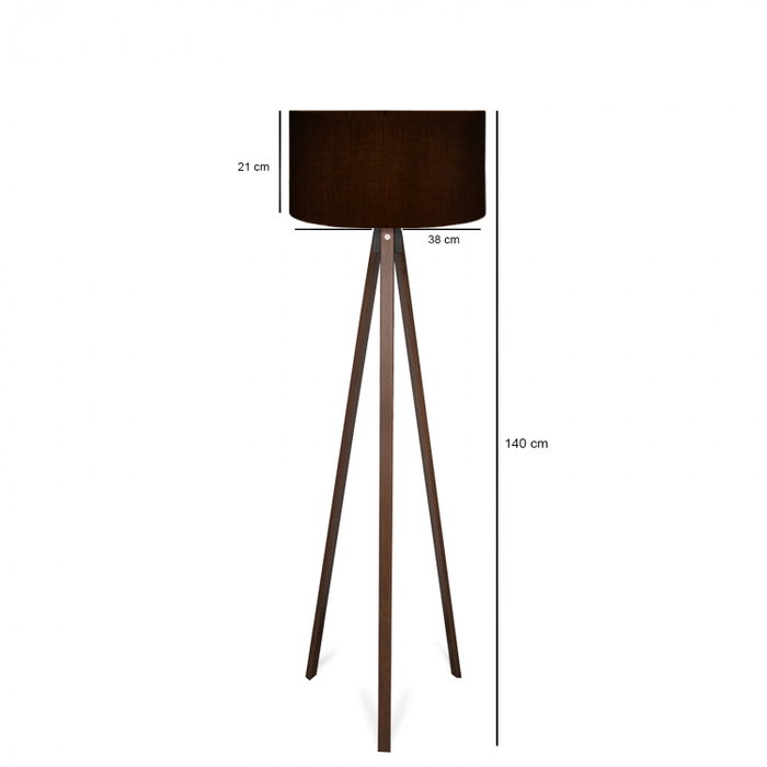 Opviq AYD-2933 Lámpara de Pie de Madera Marrón